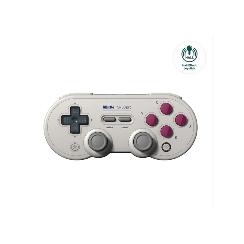 จอยเกมไร้สาย 8Bitdo SN30 Pro สีเทา/ปุ่มม่วง