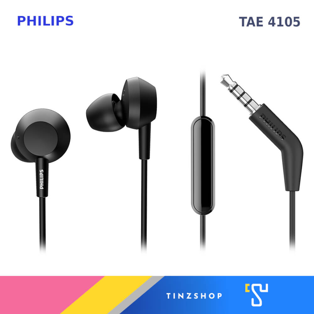 หูฟังอินเอียร์ PHILIPS รุ่น TAE4105 สีดำ