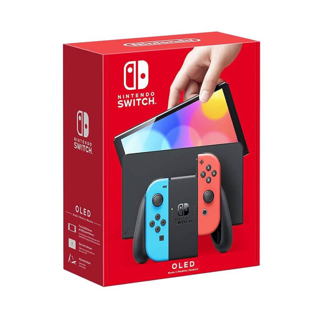 เครื่องเกม Nintendo Switch OLED สีนีออน แดง/ฟ้า