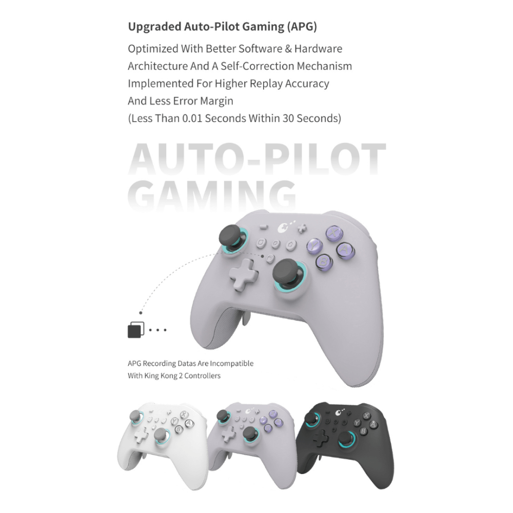 จอยเกมไร้สาย GuliKit Pro Controller NS39 KK3 MAX Retro Series สีขาว 