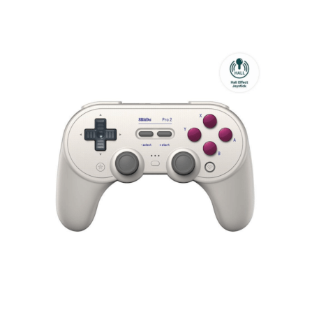 จอยเกมไร้สาย 8Bitdo Pro 2 80GK สีเทา/ปุ่มม่วง