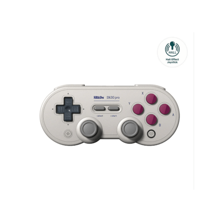 จอยเกมไร้สาย 8Bitdo SN30 Pro สีเทา/ปุ่มม่วง_0