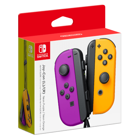  จอยเกมไร้สาย Nintendo Switch Joy Controller สีม่วง/ส้ม_1