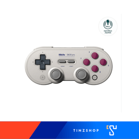 จอยเกมไร้สาย 8Bitdo SN30 Pro สีเทา/ปุ่มม่วง_1