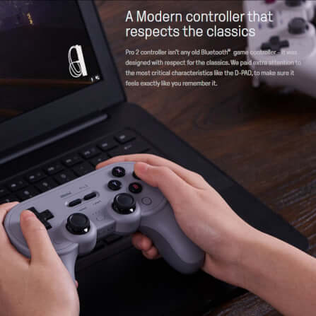 จอยเกมไร้สาย 8Bitdo Pro 2 80GJ สีดำ_4