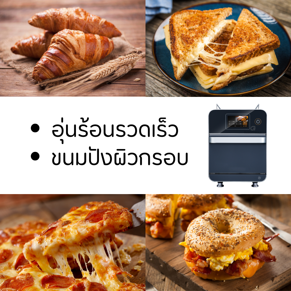 ไมโครเวฟระบบอบลมร้อน PRIMIO HSO-168 หน้าจอสัมผัส, ขนาด 18 ลิตร_2