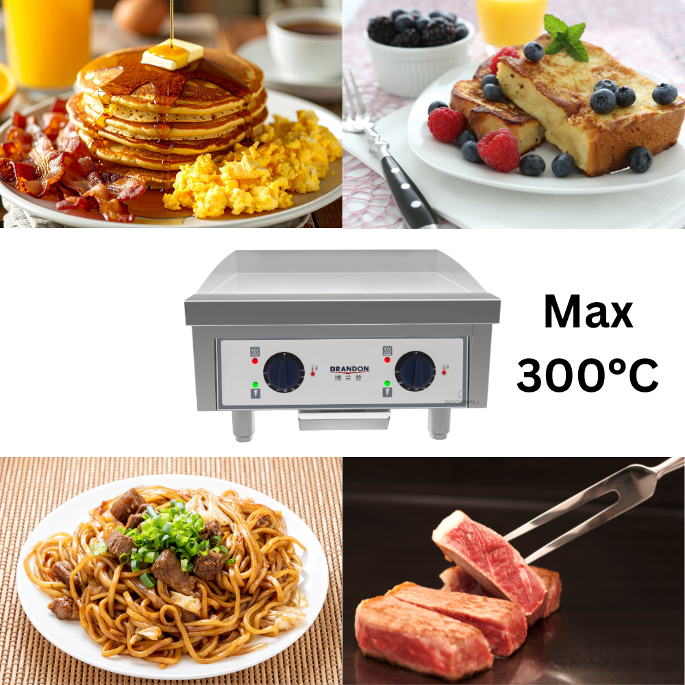 เตาย่างไฟฟ้าหน้าเรียบ BRANDON GH24 (ทำงานหนักได้ 3AC)_3