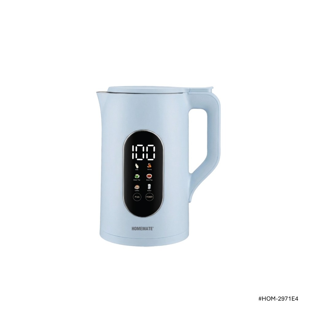 กาต้มน้ำไฟฟ้า DIGITAL COOL-TOUCH HOMEMATE (HOM-2971E4) 1.7 ลิตร สีฟ้า_0