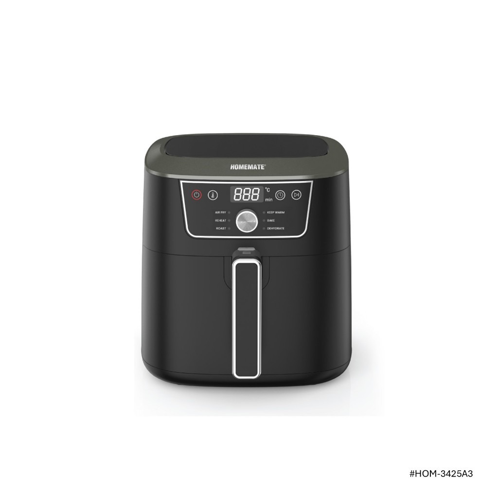 หม้อทอดไร้น้ำมัน HOMEMATE (HOM-3425A3) 5.7 ลิตร สีดำ_0
