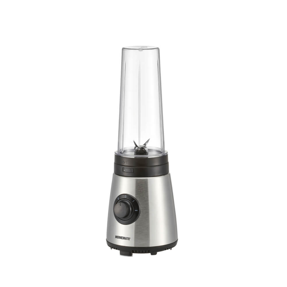 เครื่องปั่นพกพา MIX&GO DUAL SPEED HOMEMATE (HOM-295061) 0.6 ลิตร สีเงิน-ดำ_1