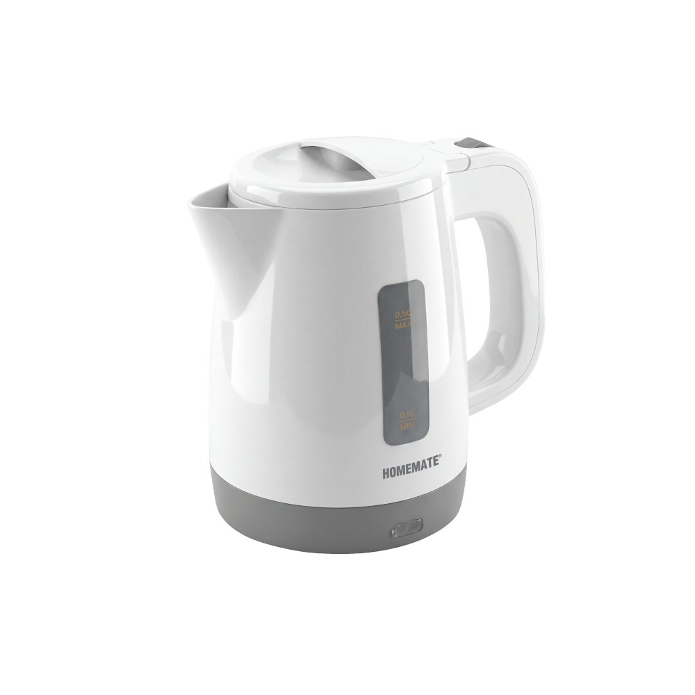 กาต้มน้ำไฟฟ้าพกพา DUAL VOLTAGE HOMEMATE (HOM-215372) 0.5 ลิตร สีขาว_0