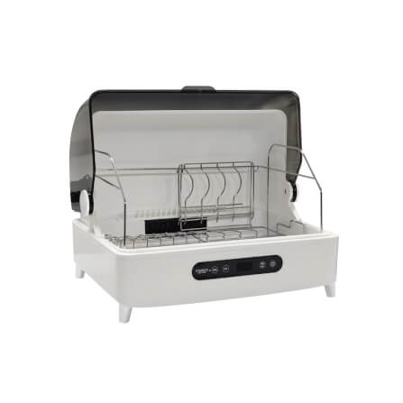 เครื่องอบจานไฟฟ้าพร้อมแสง UV HOMEMATE (HOM-272322) 32 ลิตร สีขาว-ดำ_1