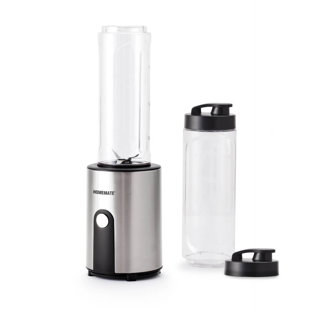 เครื่องปั่นพกพา Mix&Go HOMEMATE (HOM-297081) ความจุ 0.6 ลิตร สีเงิน-ดำ_0