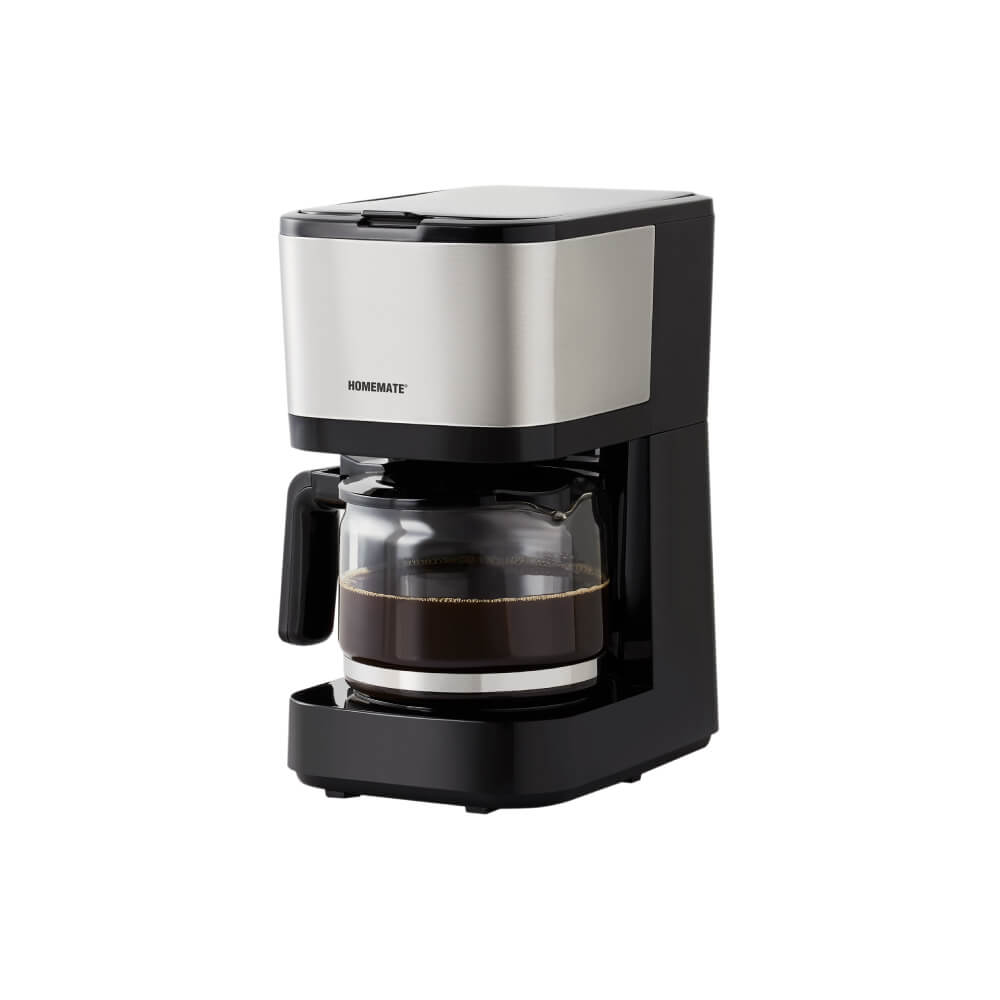 เครื่องชงกาแฟดริป 3-5 ถ้วย HOMEMATE (HOM-269421) ความจุ 0.6 ลิตร สีเงิน-ดำ