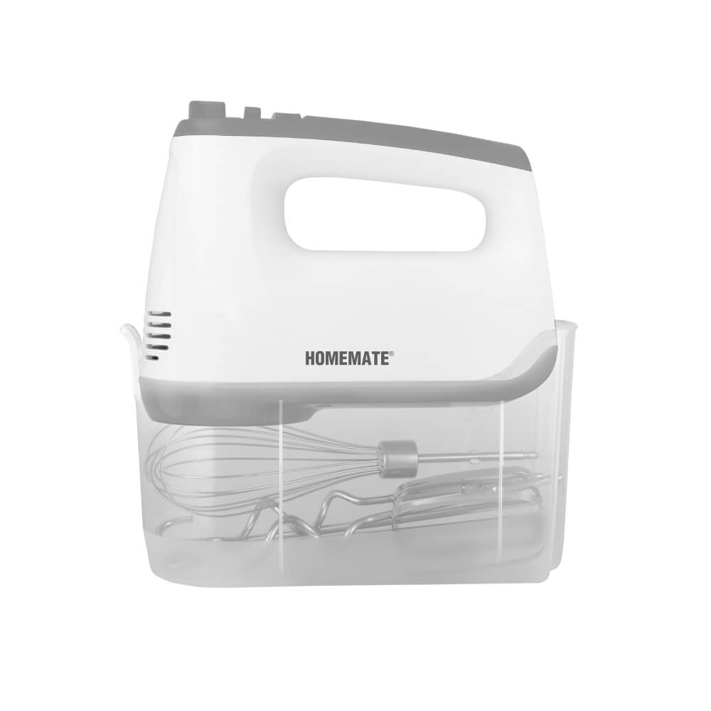 เครื่องผสมอาหาร พร้อมกล่องเก็บอุปกรณ์ในตัว HOMEMATE (HOM-269112) สีขาว