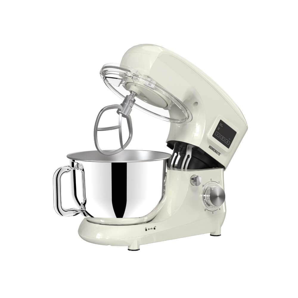 เครื่องผสมอาหาร HOMEMATE (HOM-335120) ความจุ 5 ลิตร หน้าจอดิจิทัล สีครีม