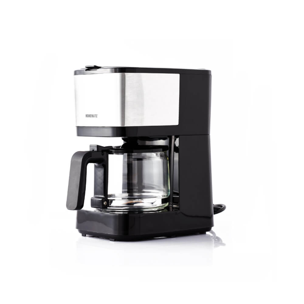 เครื่องชงกาแฟดริป 3-5 ถ้วย HOMEMATE (HOM-269421) ความจุ 0.6 ลิตร สีเงิน-ดำ
