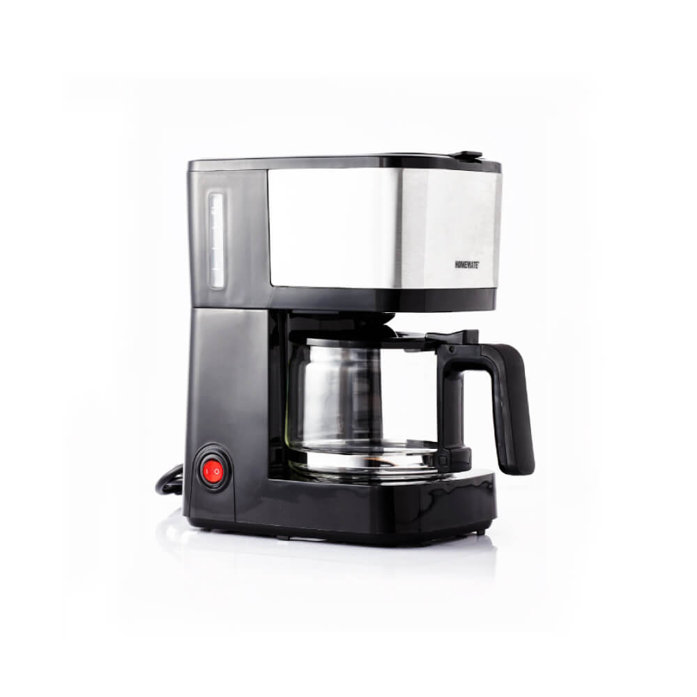 เครื่องชงกาแฟดริป 3-5 ถ้วย HOMEMATE (HOM-269421) ความจุ 0.6 ลิตร สีเงิน-ดำ