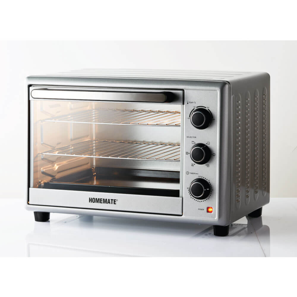 เตาอบไฟฟ้า HOMEMATE (HOM-23F368) ขนาด 36 ลิตร สีเงิน