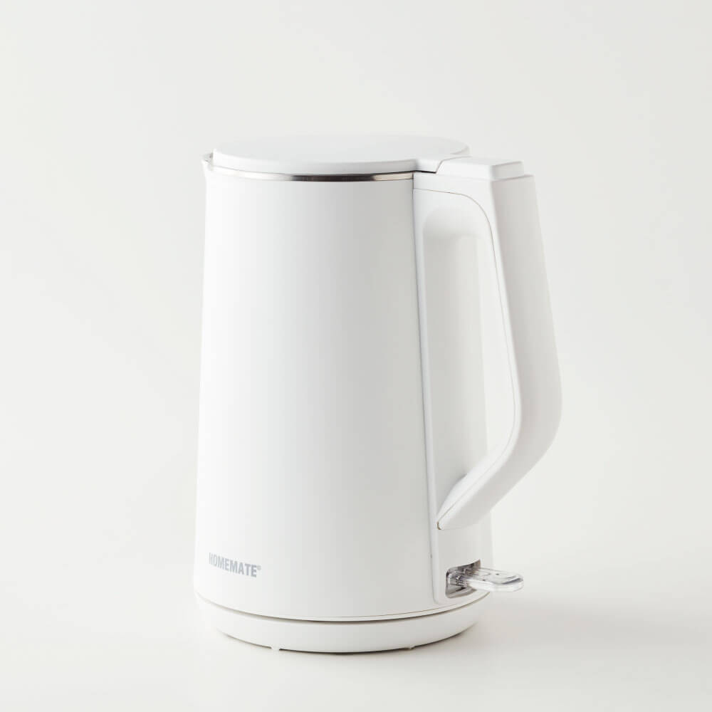 กาต้มน้ำไร้สายผนังสองชั้น HOMEMATE (HOM-264102) 1.5 ลิตร สีขาว