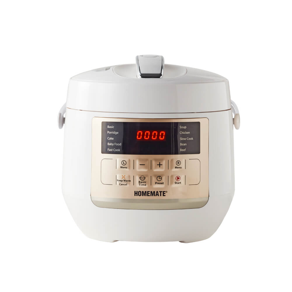 หม้ออัดแรงดันไฟฟ้า HOMEMATE (HOM-12LC62) ความจุ 3 ลิตร สีขาว_6