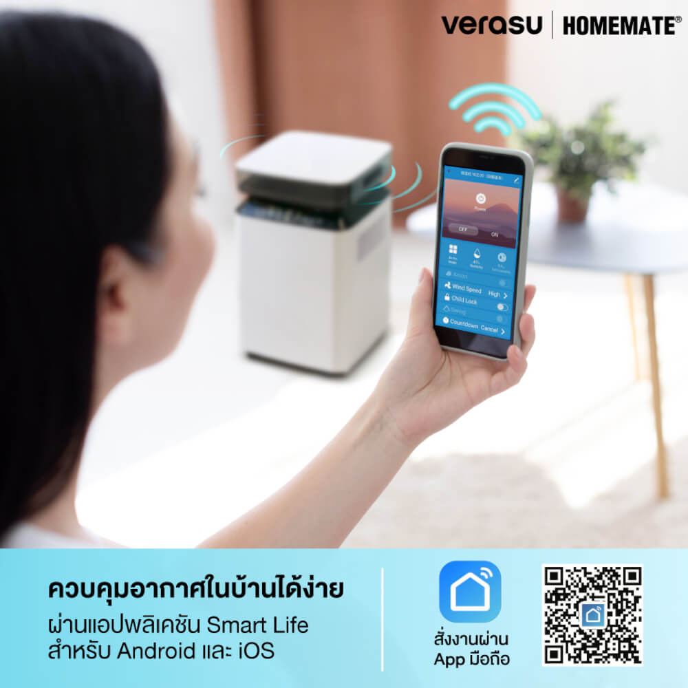 เครื่องขจัดความชื้น HOMEMATE (HOM-16F402) 45 sq.m. สีขาว