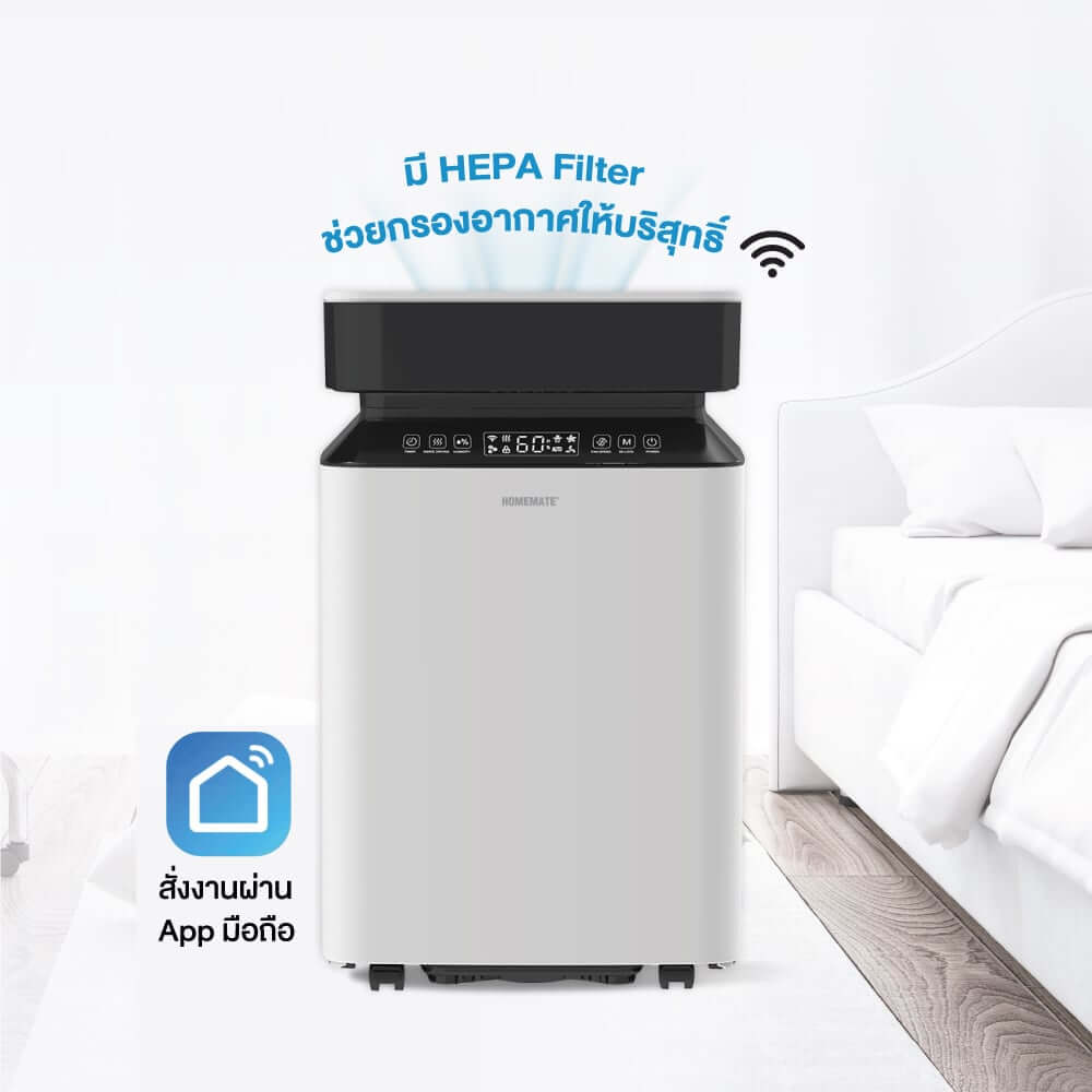 เครื่องขจัดความชื้น HOMEMATE (HOM-16F402) 45 sq.m. สีขาว