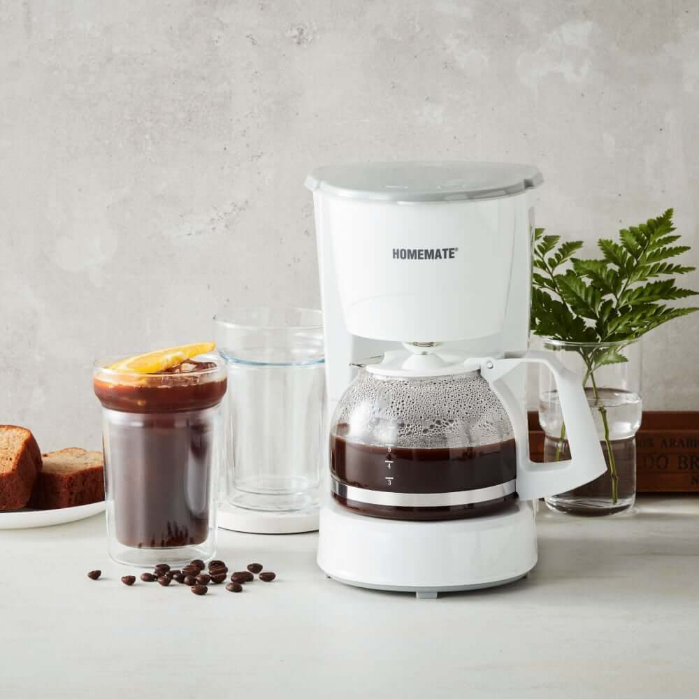 เครื่องชงกาแฟดริป HOMEMATE (HOM-264082) ความจุ 0.6 ลิตร สีขาว