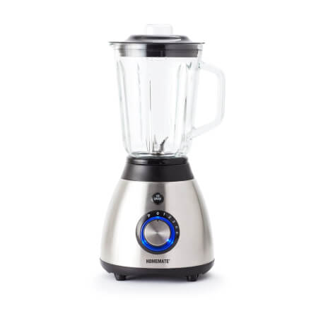 เครื่องปั่นโถแก้ว HOMEMATE (HOM-295081) ความจุ 1.5 ลิตร สีเงิน-ดำ_1