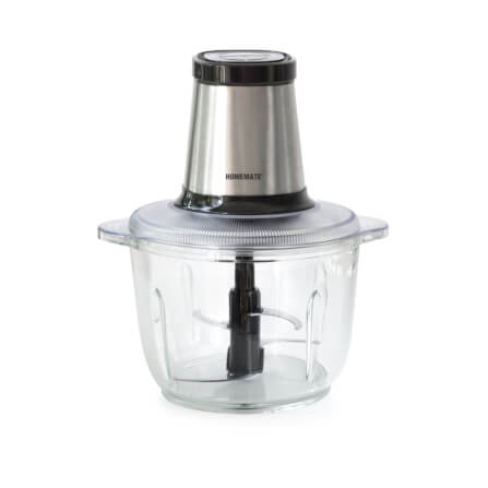 เครื่องบดสับอาหารขนาด HOMEMATE (HOM-264101) 2 ลิตร สีเงิน-ดำ_1