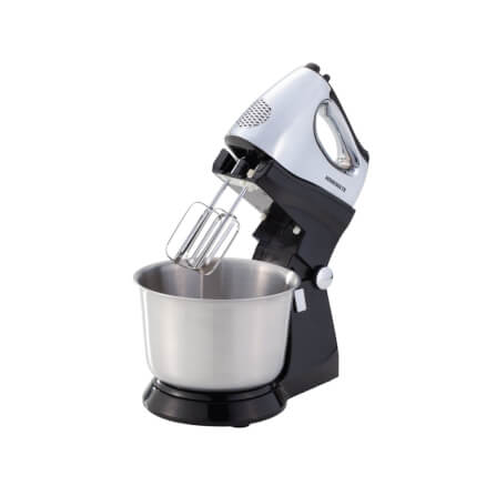 เครื่องตีไข่ พร้อมโถสเตนเลส HOMEMATE (HOM-150123) 3 ลิตร สีเงิน-ดำ_1