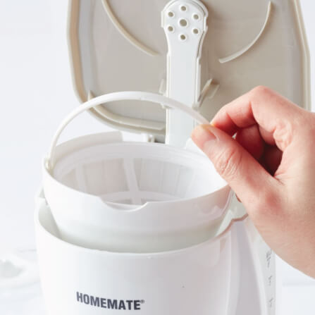 เครื่องชงกาแฟดริป HOMEMATE (HOM-264082) ความจุ 0.6 ลิตร สีขาว_5
