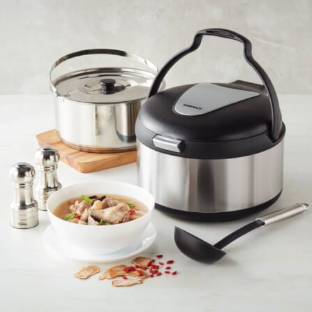 หม้อตุ๋นไร้สาย HOMEMATE (HOM-1235C1) 3.5 ลิตร สีเงิน-ดำ_7
