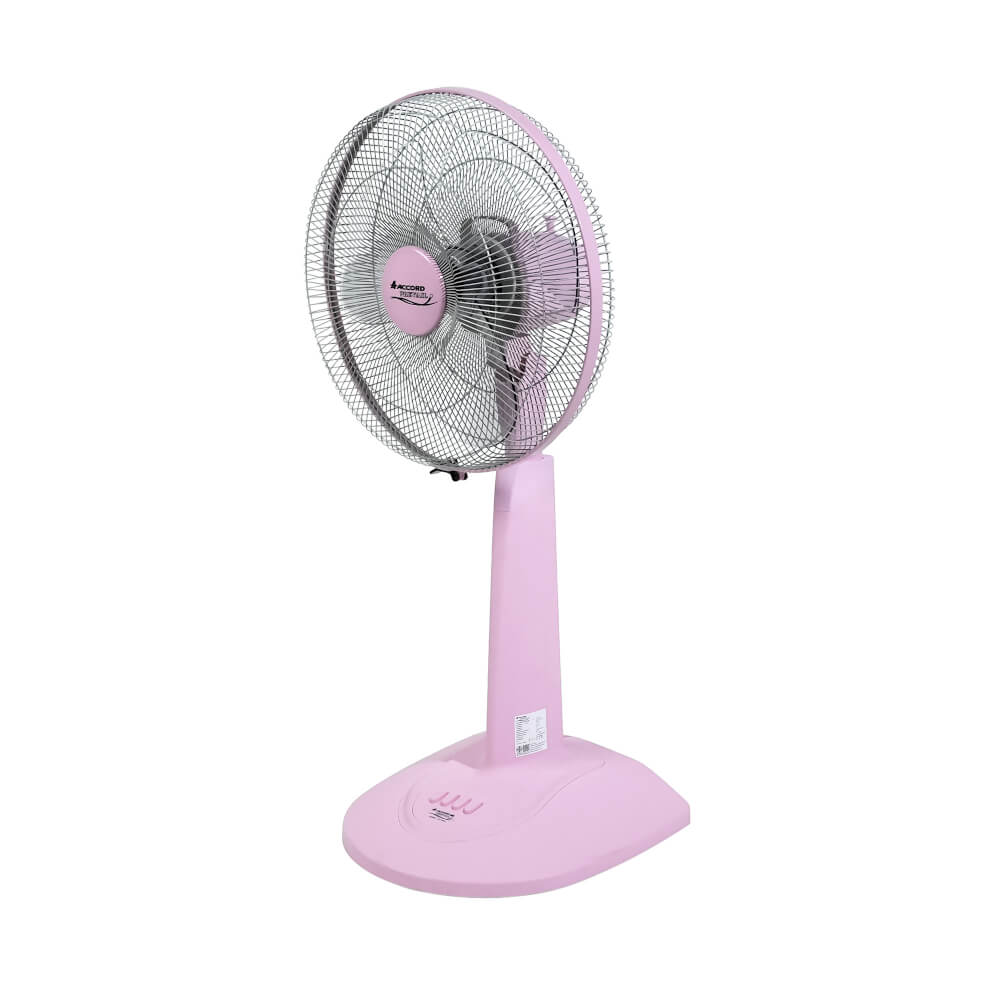 พัดลมตั้งโต๊ะ ACCORD PREVAIL AC-1664 สีชมพู