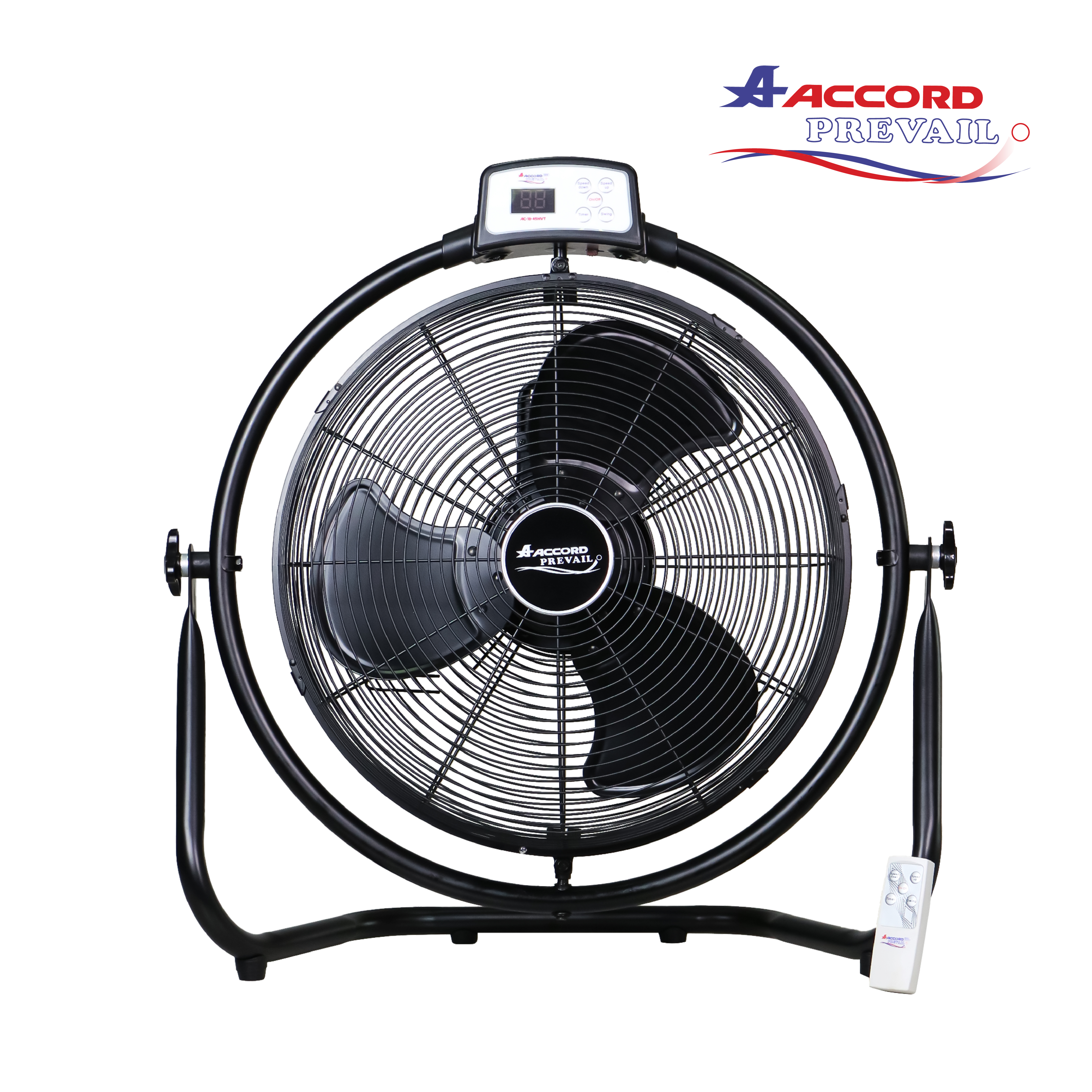 พัดลมอุตสาหกรรมตั้งพื้น 18 นิ้ว Accord Prevail รุ่น AC-18-45HVT สีดำ_1