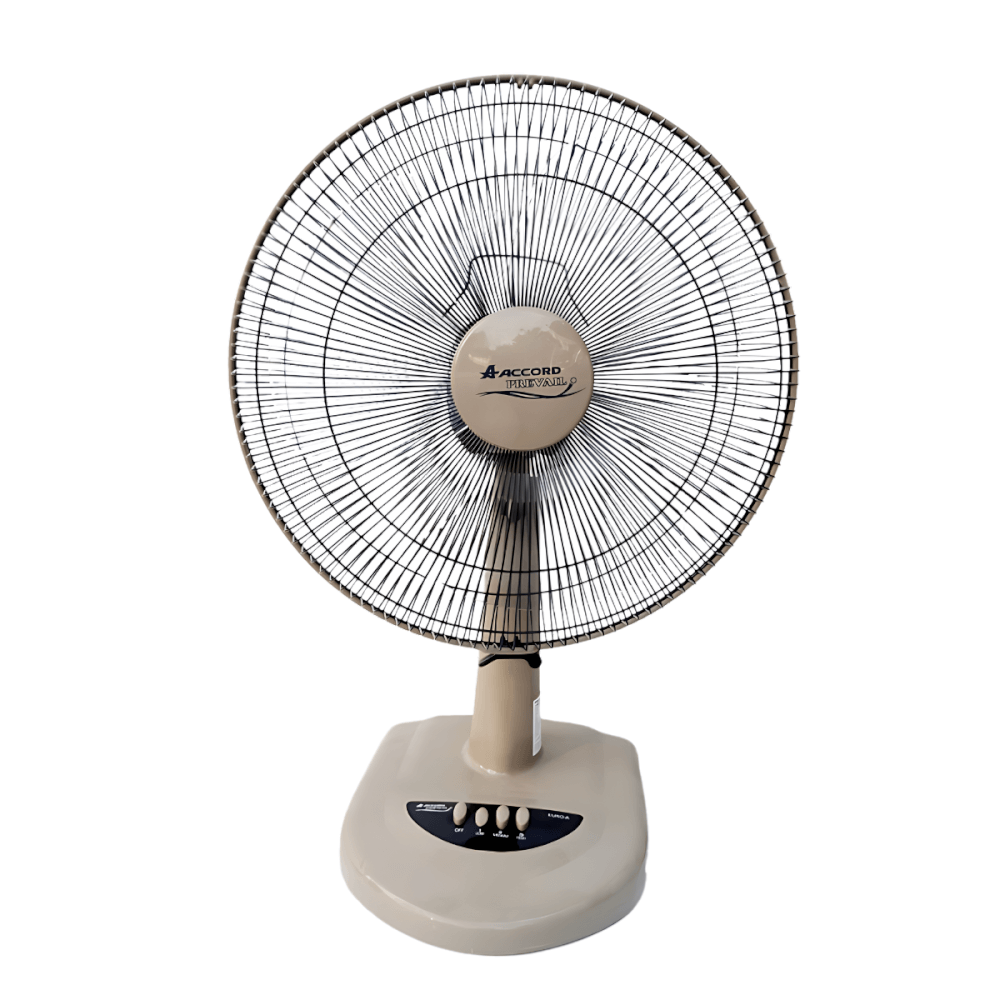 พัดลมตั้งโต๊ะ Accord Prevail 16 นิ้ว รุ่น 16 EURO สีเทา