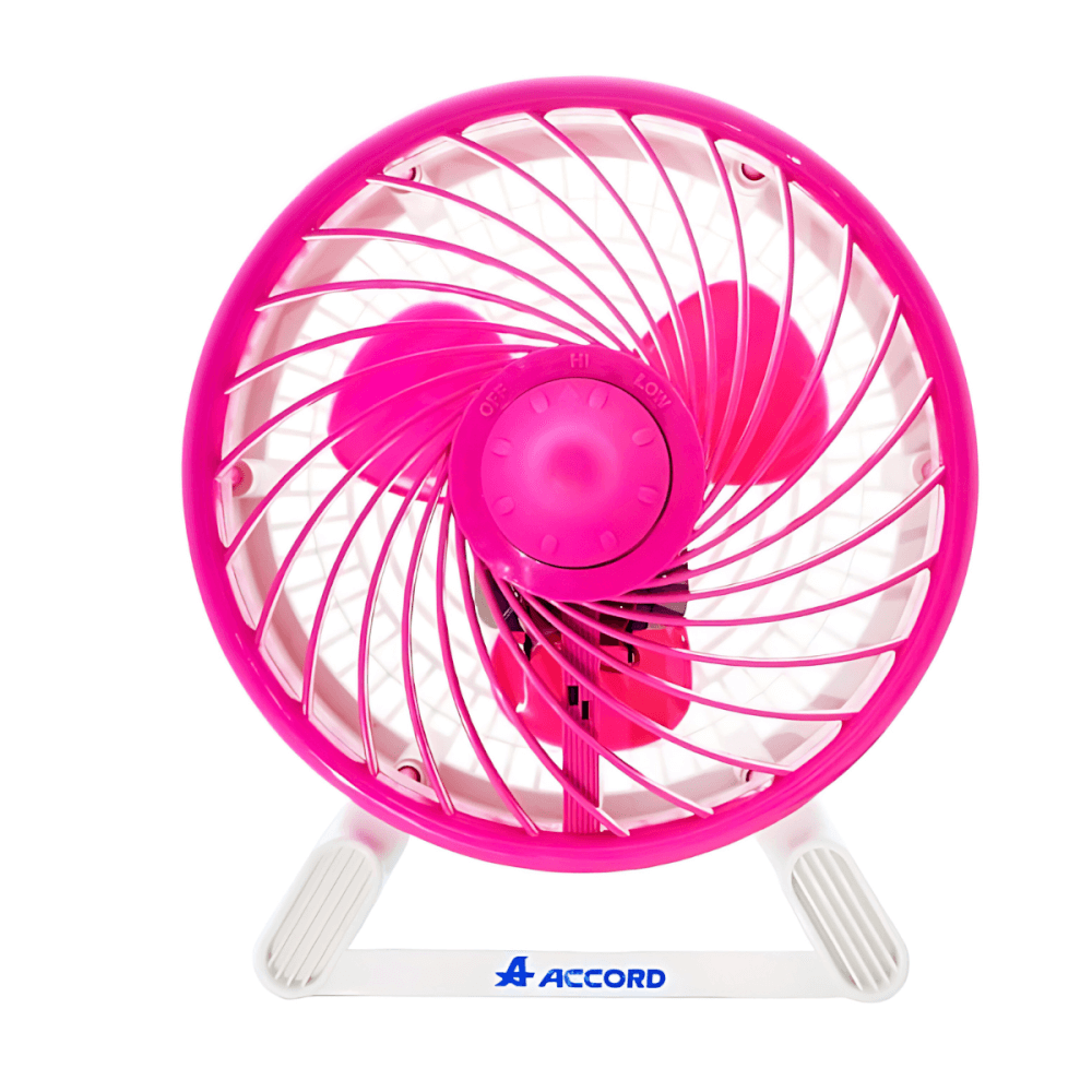 พัดลมตั้งโต๊ะ Accord Prevail รุ่น DT-78 TURBO สีชมพู_1