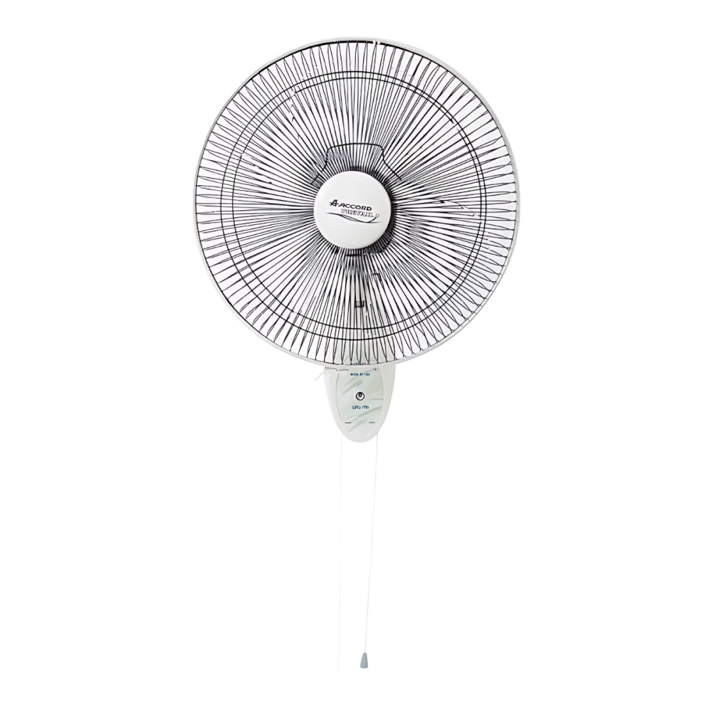 พัดลมติดผนัง16 นิ้ว Accord Prevail แบบ 2 เชือกดึง รุ่น AC-16W สีขาว