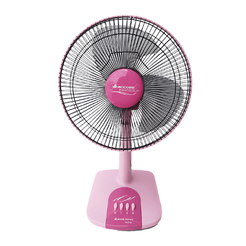 พัดลมตั้งโต๊ะ ACCORD PREVAIL 12 นิ้ว รุ่น AC-201 สีชมพู