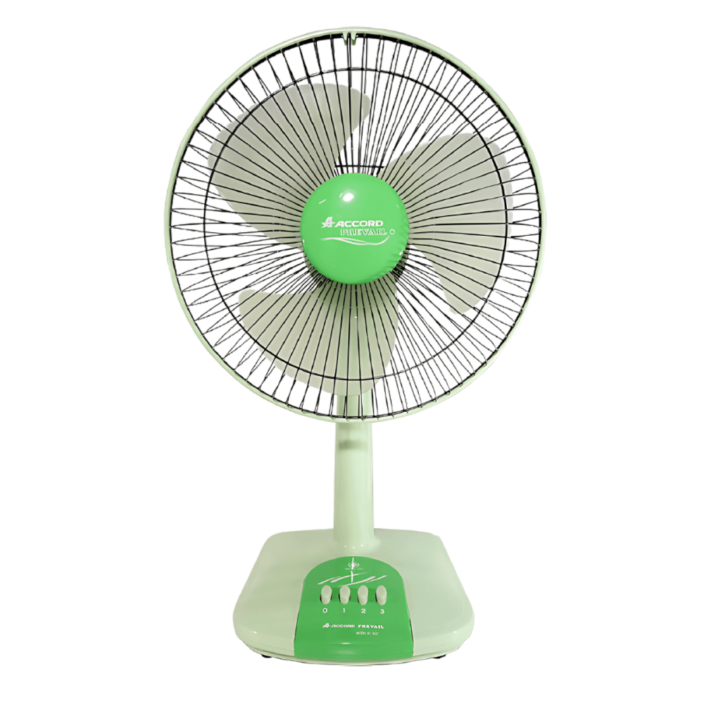 พัดลมตั้งโต๊ะ ACCORD PREVAIL 12 นิ้ว รุ่น AC-203 สีเขียว