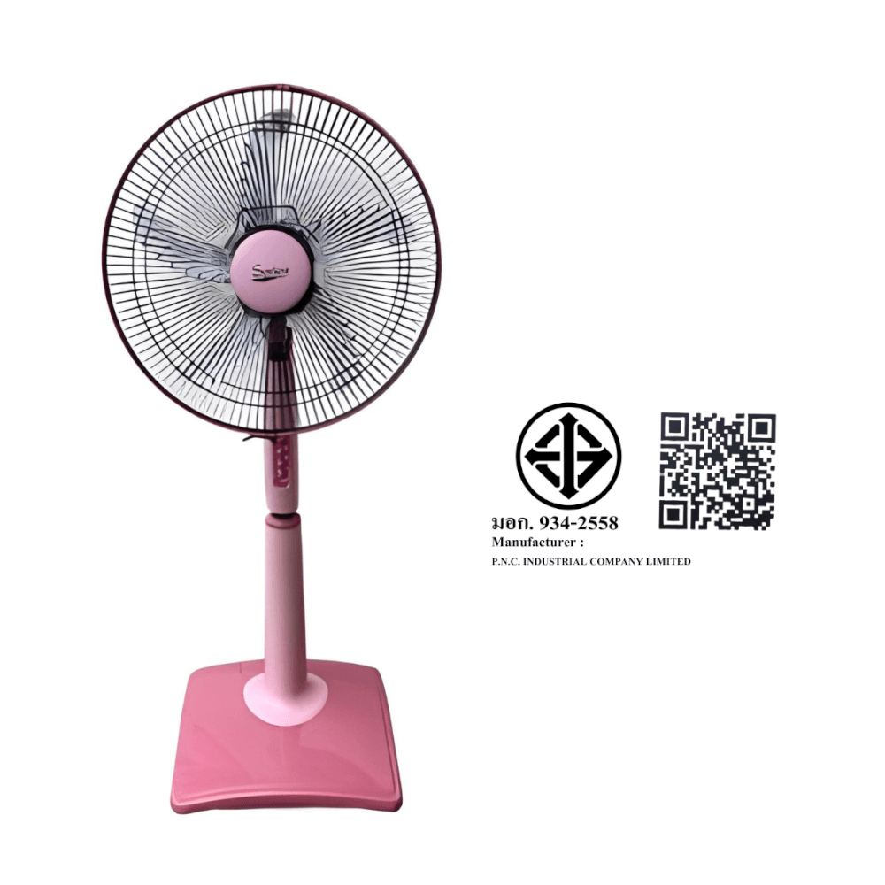 พัดลมตั้งพื้น ACCORD 16 นิ้ว Model : SR-2060 สีชมพู