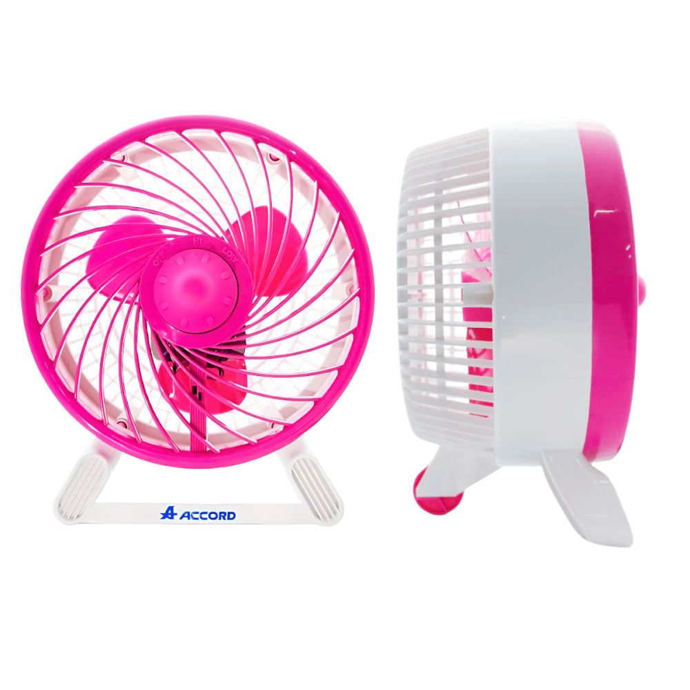 พัดลมตั้งโต๊ะ Accord Prevail รุ่น DT-78 TURBO สีชมพู_2