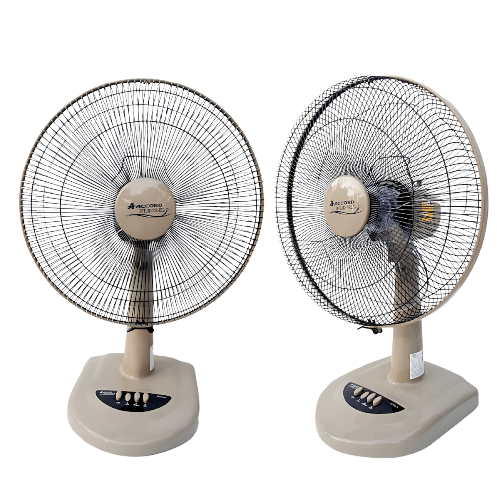 พัดลมตั้งโต๊ะ Accord Prevail 16 นิ้ว รุ่น 16 EURO สีเทา