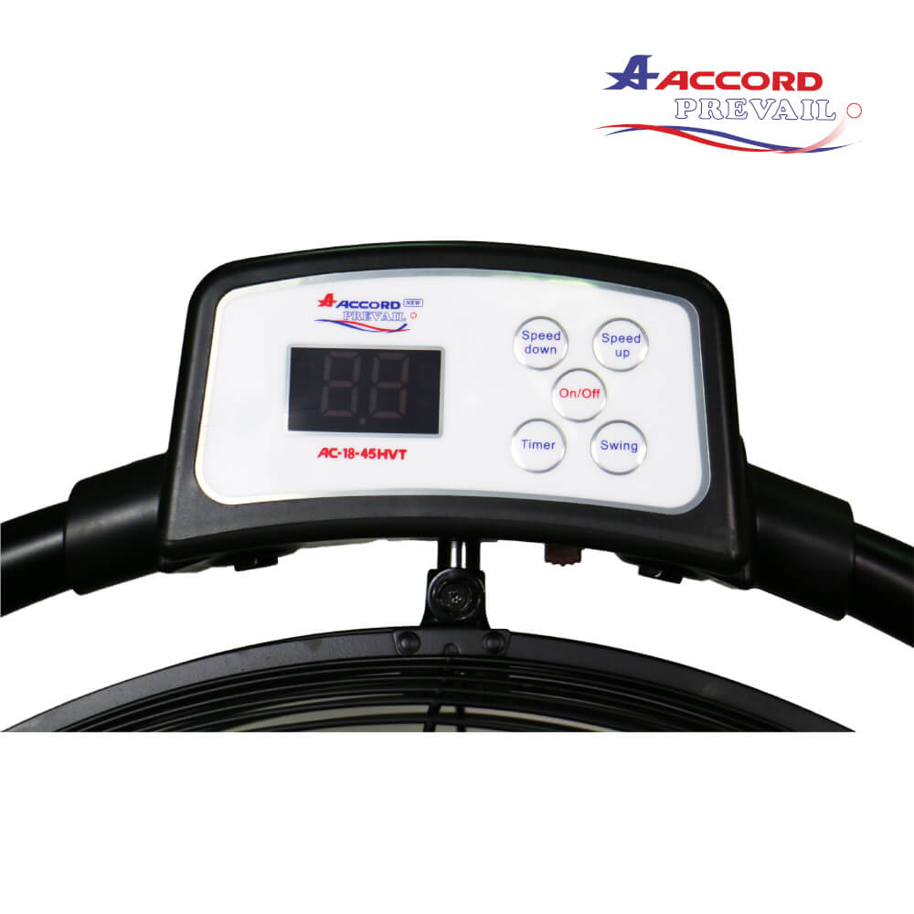 พัดลมอุตสาหกรรมตั้งพื้น 18 นิ้ว Accord Prevail รุ่น AC-18-45HVT สีดำ