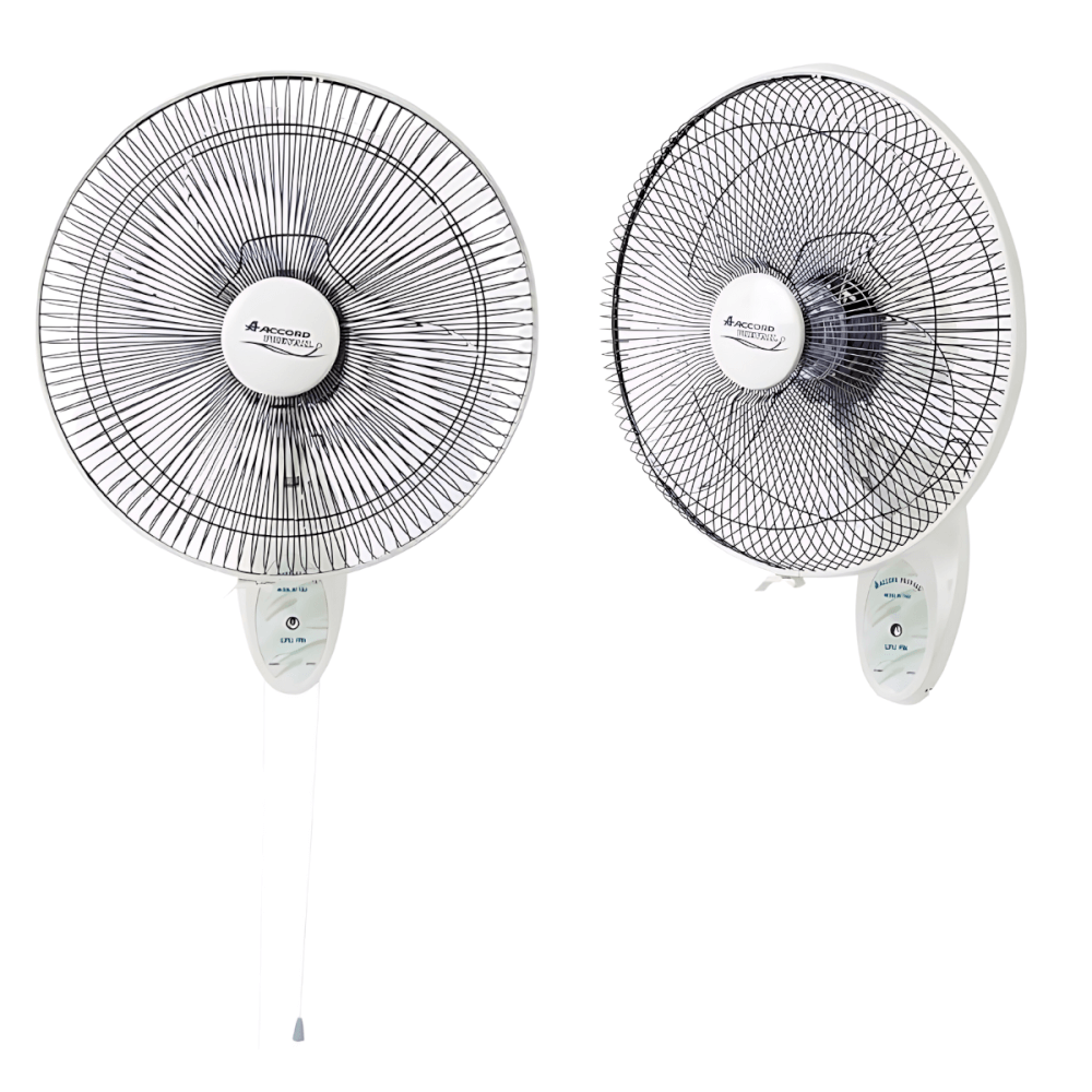 พัดลมติดผนัง16 นิ้ว Accord Prevail แบบ 2 เชือกดึง รุ่น AC-16W สีขาว
