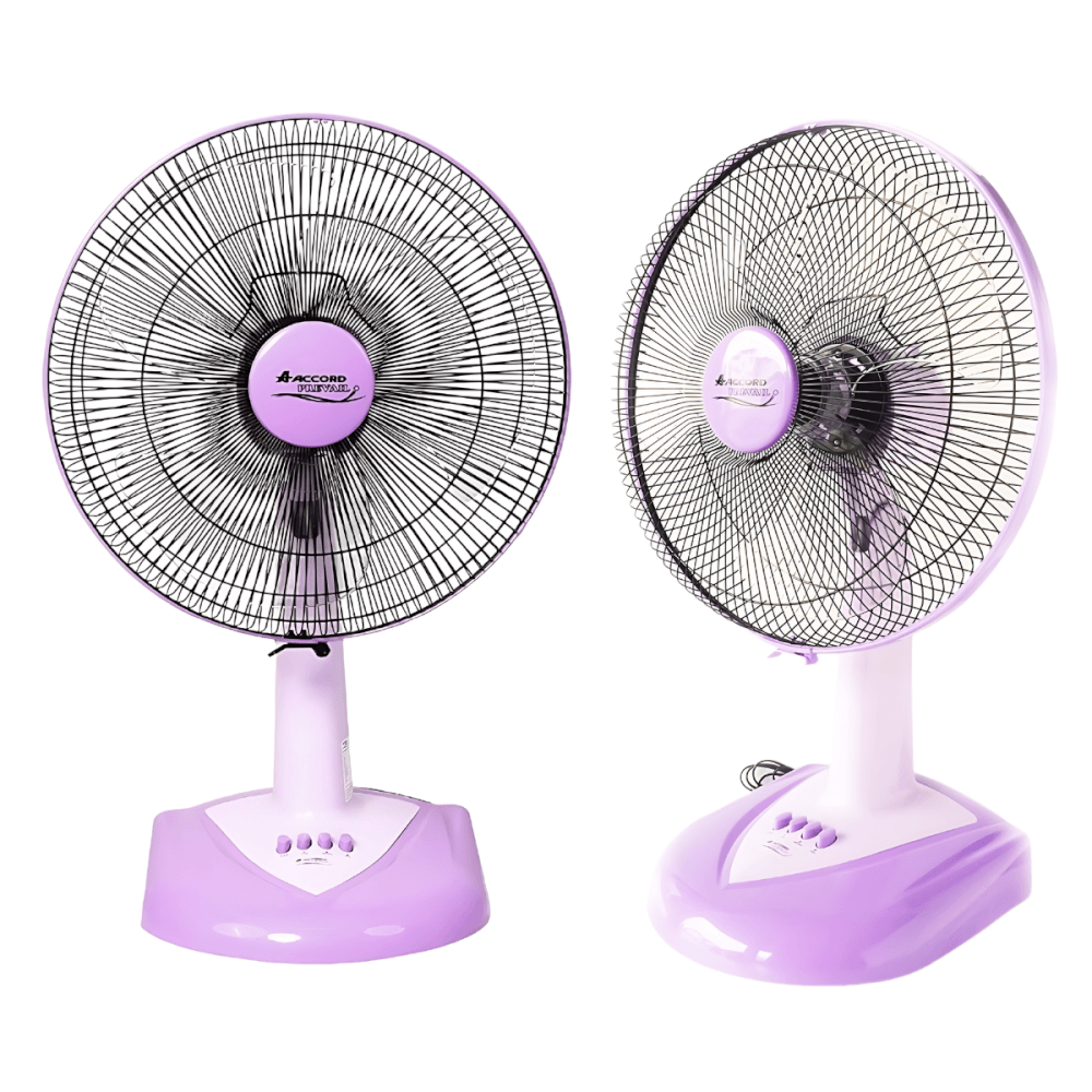  พัดลมตั้งโต๊ะ Accord Prevail 16 นิ้ว รุ่น AC-1661 สีม่วง