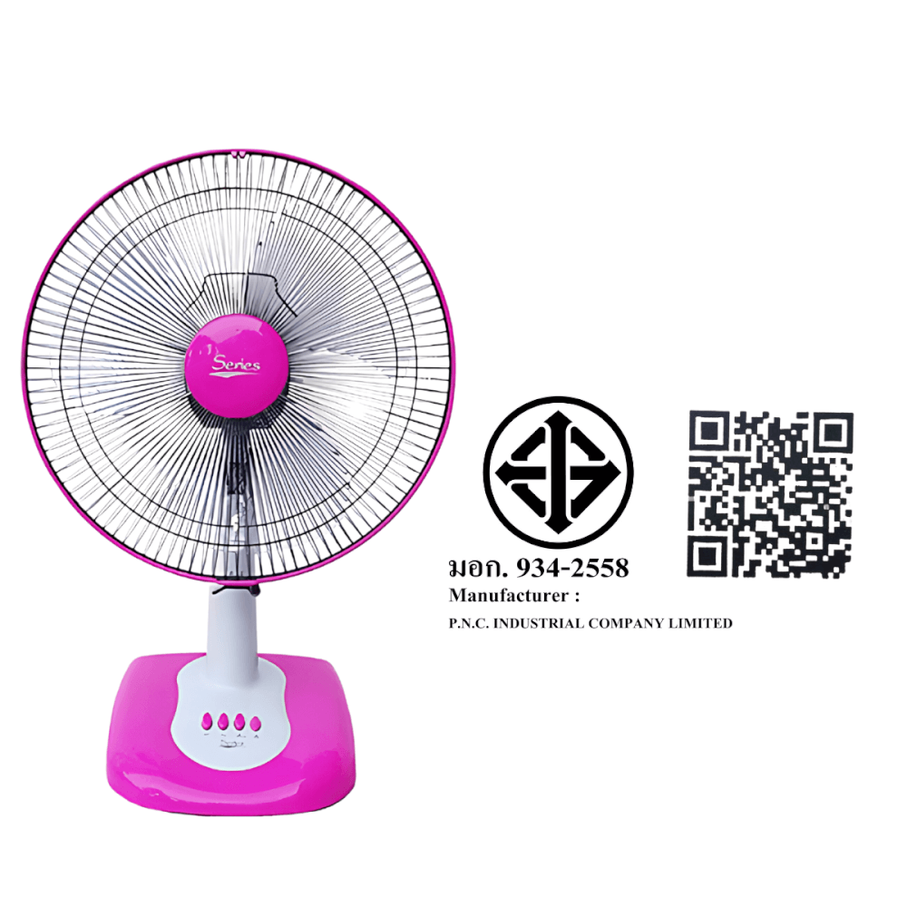พัดลมตั้งโต๊ะ Accord Prevail 16 นิ้ว รุ่น SR 1016 สีชมพู_2