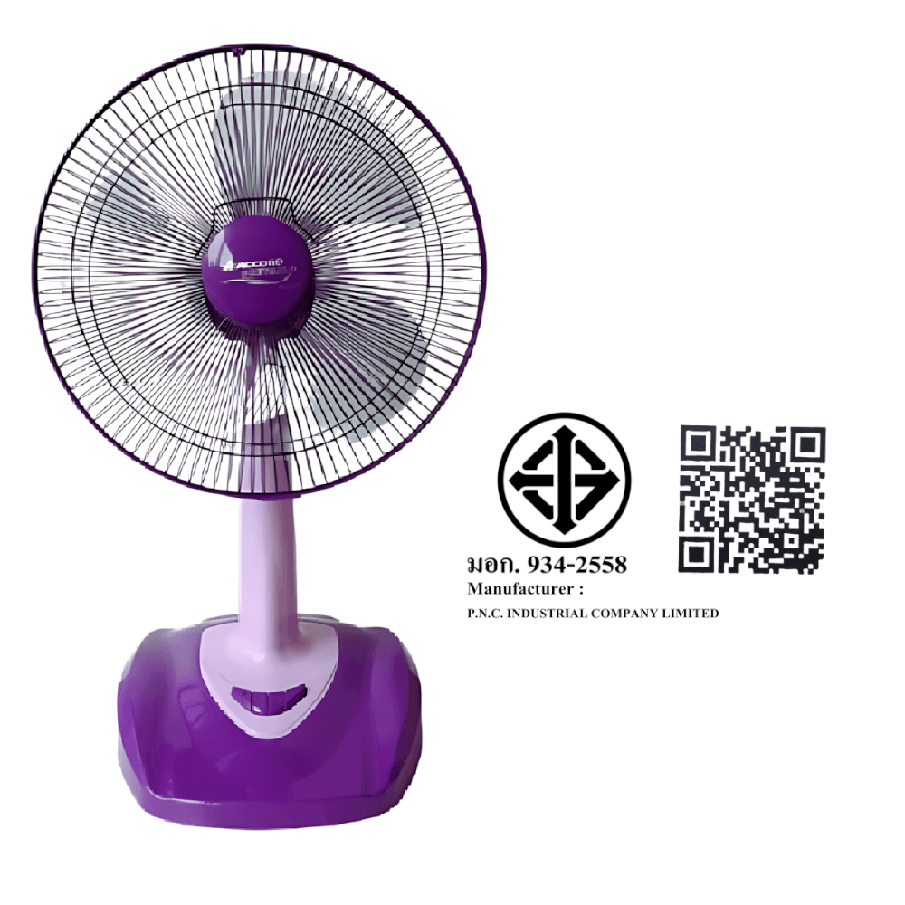 พัดลมตั้งโต๊ะ Accord Prevail 16 นิ้ว รุ่น TORNADO สีม่วง_2
