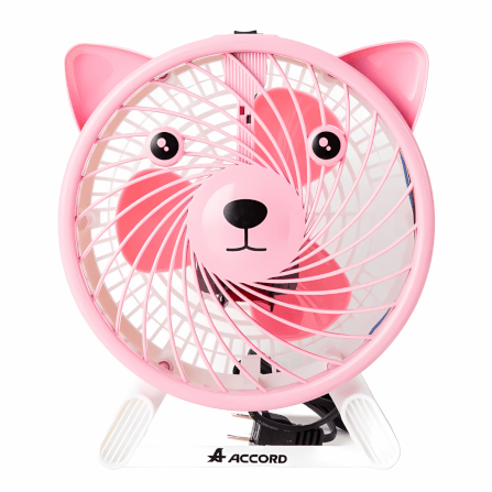 พัดลมตั้งโต๊ะ Accord Prevail รุ่น AC-07 หมี สีชมพู