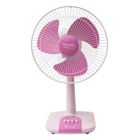 พัดลมตั้งโต๊ะ Accord Prevail 12 นิ้ว รุ่น AC-202 สีชมพู _1